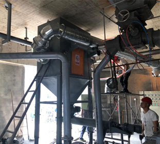 熱能發(fā)電廠安裝HR-6濾筒除塵器